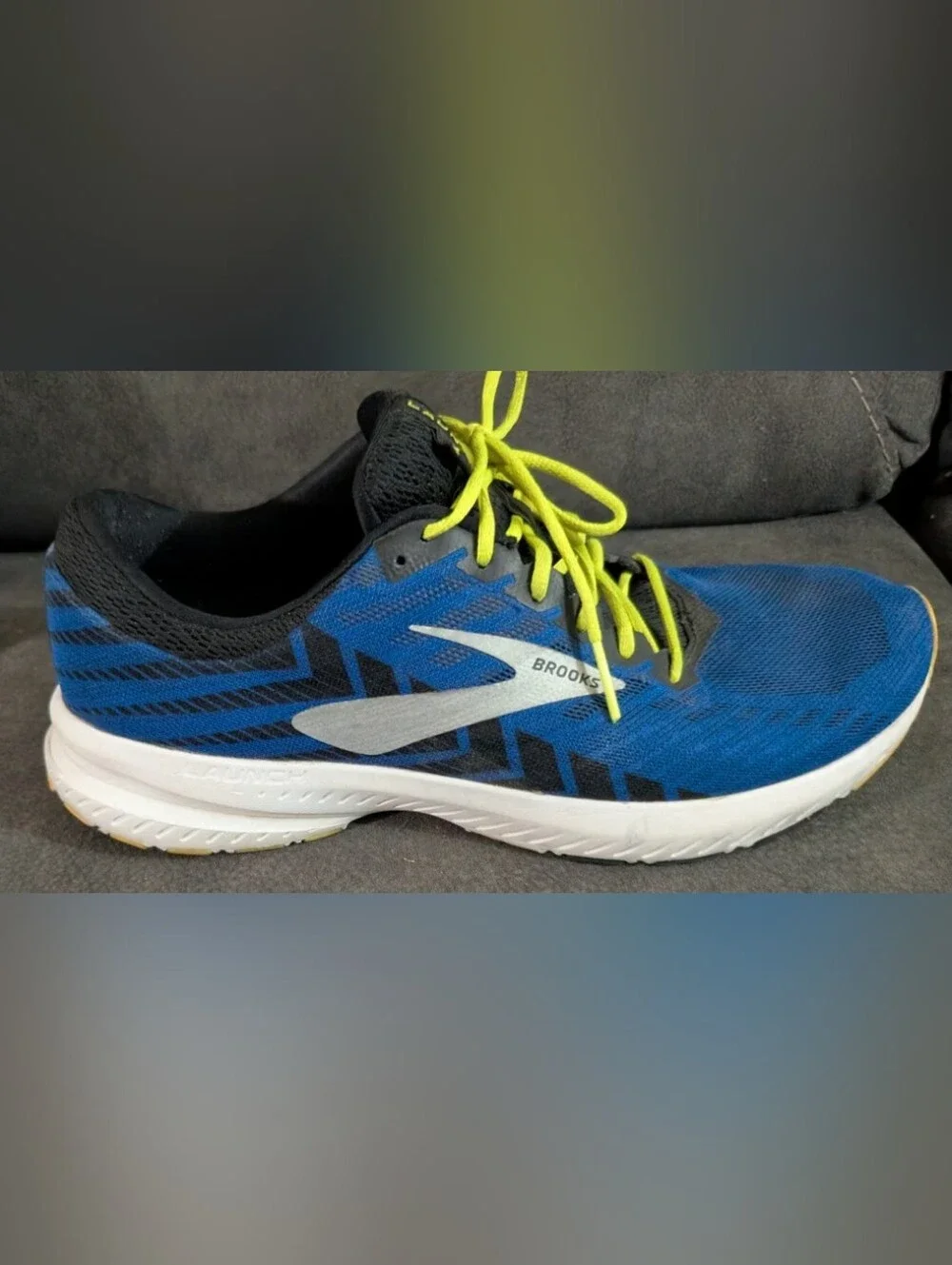 EUC Brooks Launch 8 Men's 12 LEFT Replacement Running Shoe Blue BioMoGo DNA AUTH